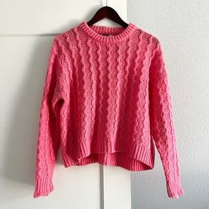 Bubble Gum Pink Knit Sweater